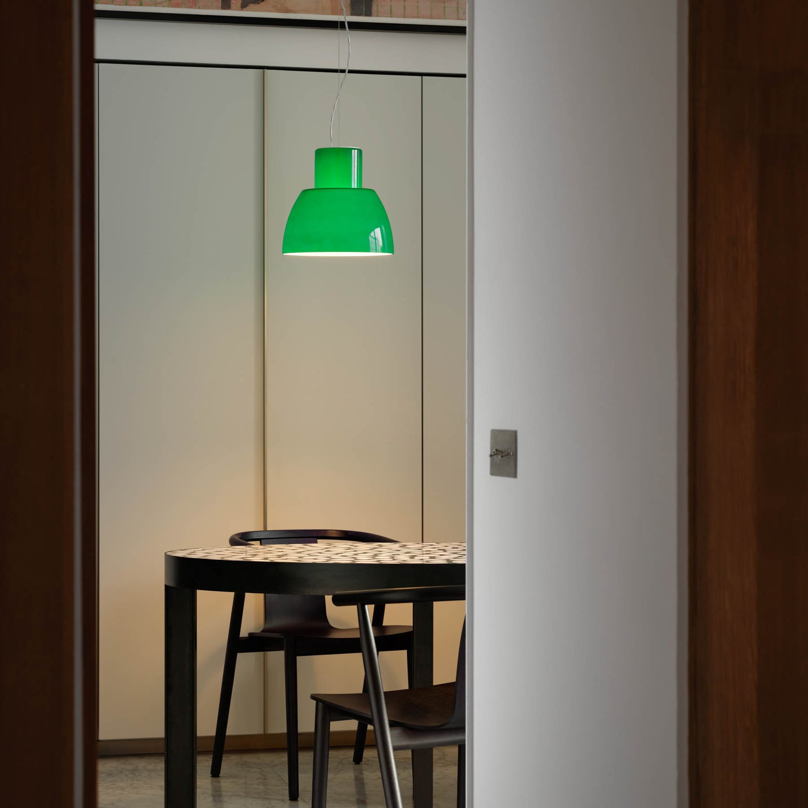Lorosae Hängeleuchte, grün, Ø 40 cm, Glas, E27 - Nemo