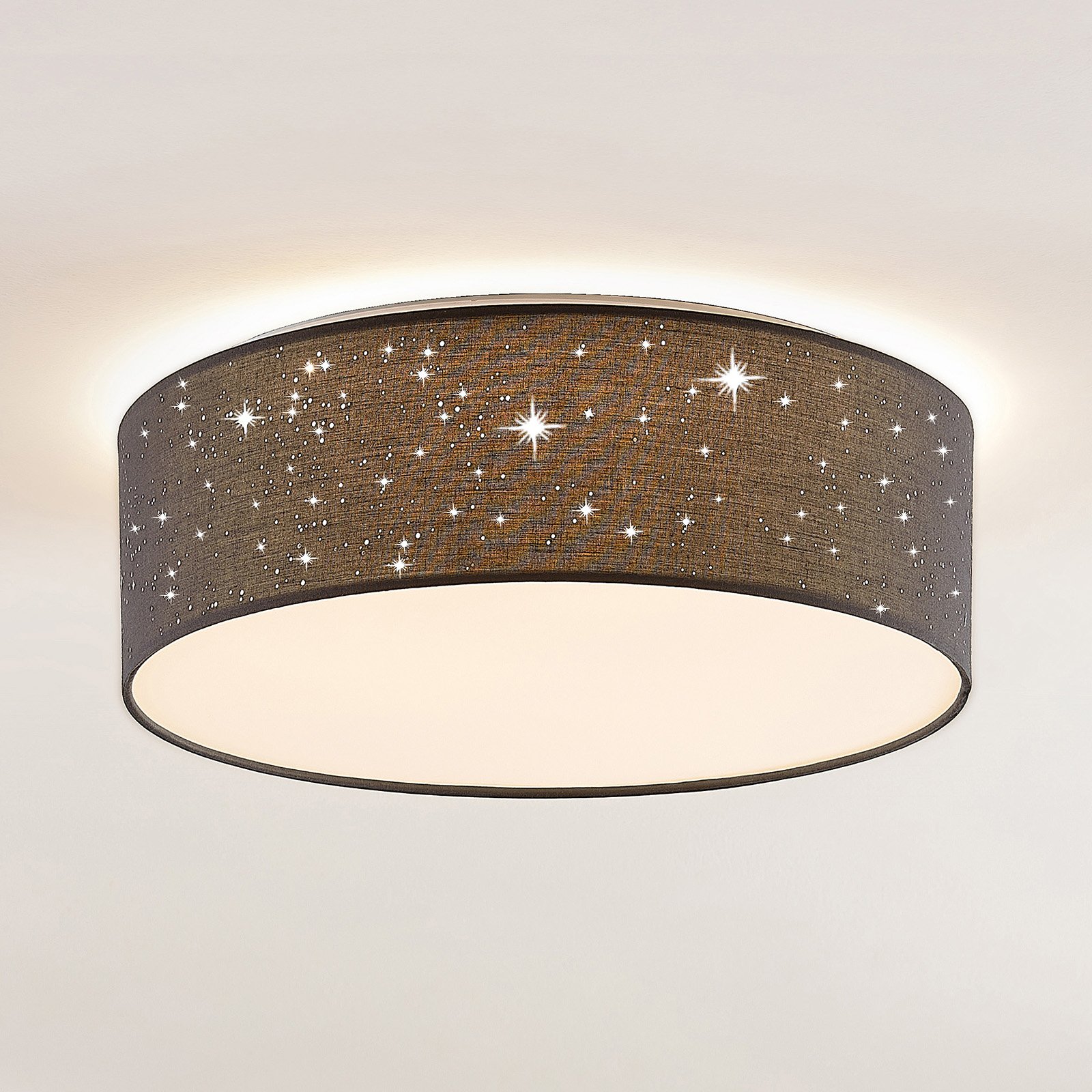 Lindby Ellamina -LED-kattovalo, 40 cm, tumman