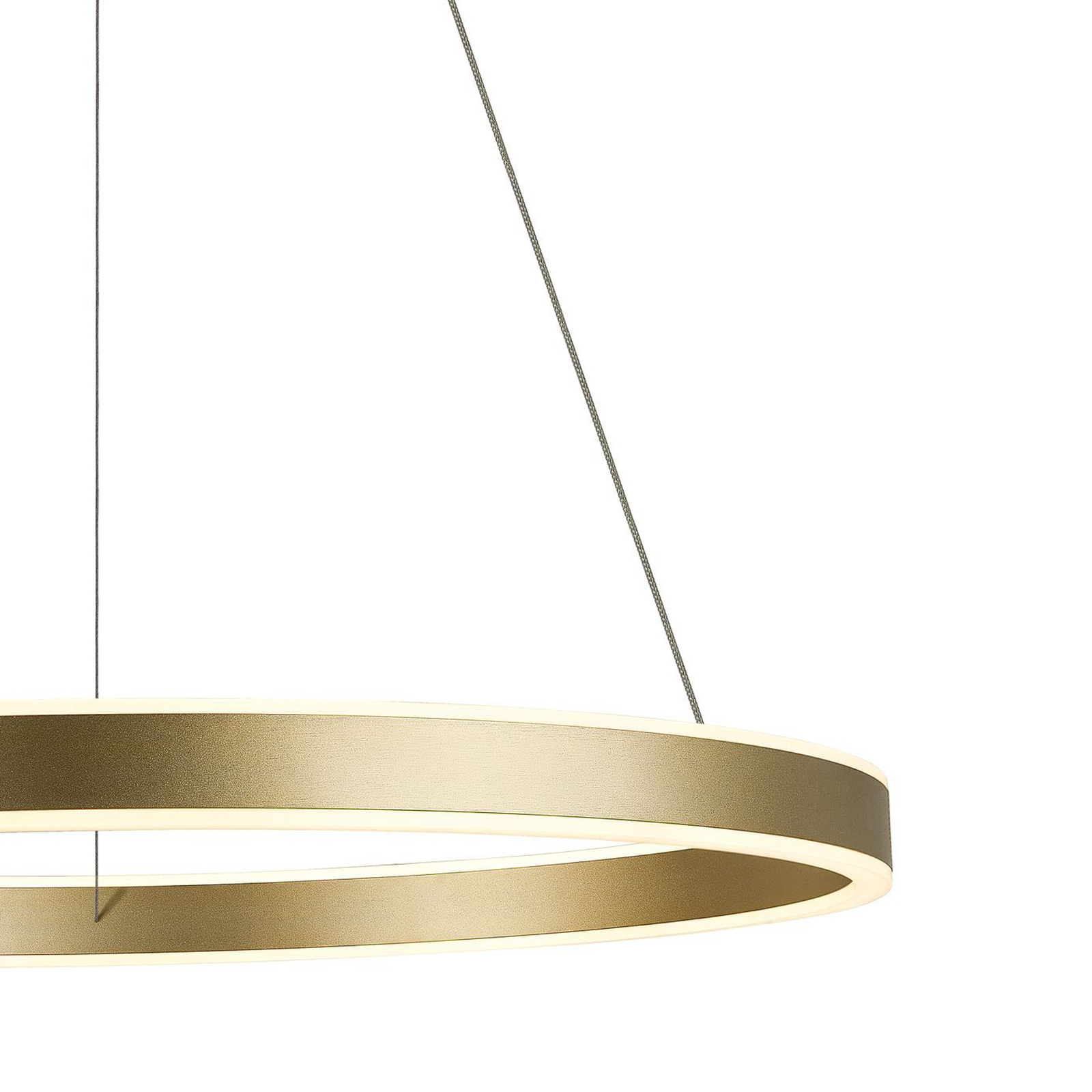 SLV One 60 LED pendant light, CCT, brass, Ø 60 cm