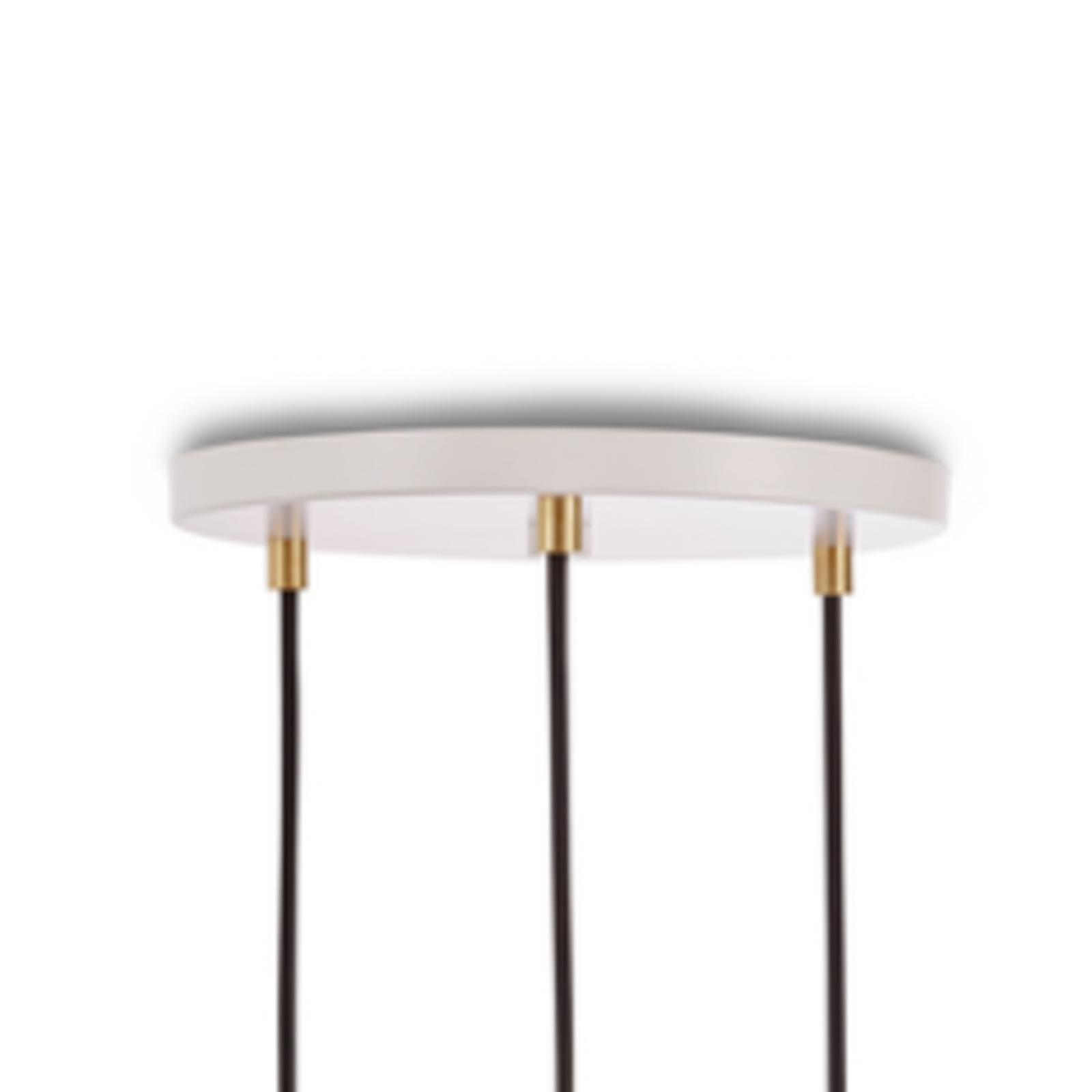 Tala hanging light Triple Pendant round, E27 clear, white/brass