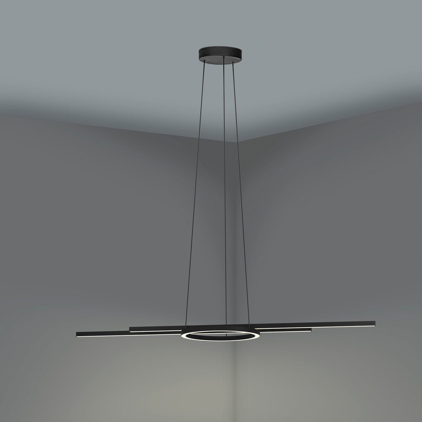 LED pakabinamas šviestuvas Zillerio-Z juodas ZigBee CCT dim