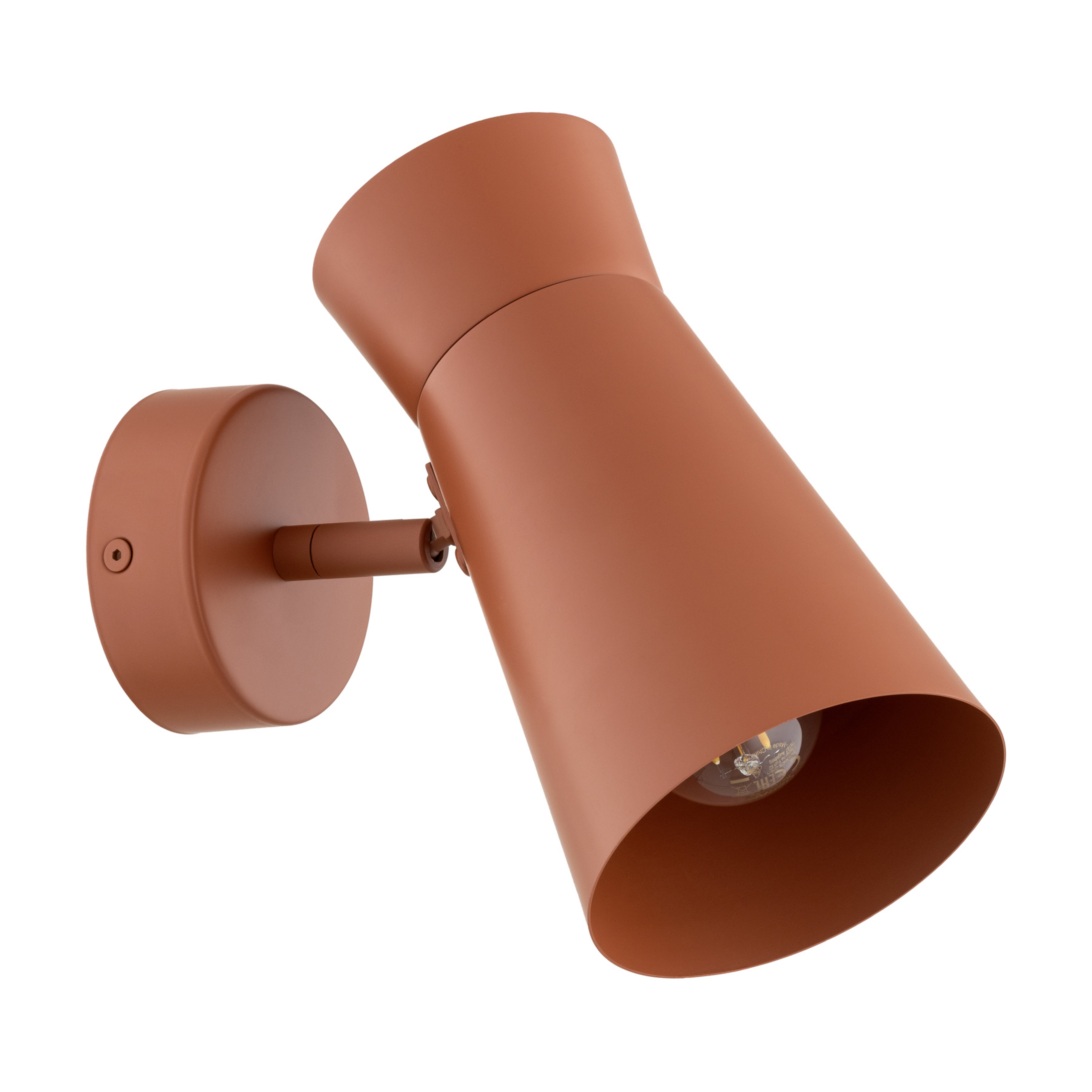 Candeeiro de parede Lotta, terracota, spot, aço, ajustável