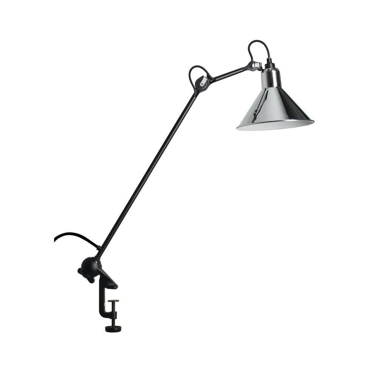 201 Stolní Lampa Black/Chrome - Lampe Gras