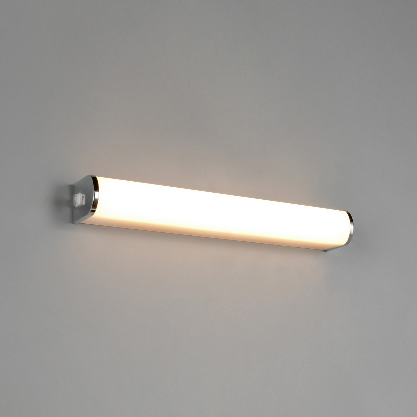 LED-seinavalgusti Giacomo, laius 41 cm, kroom, metall, IP44 LED-seinavalgusti Giacomo, laius 41 cm, kroom, metall, IP44