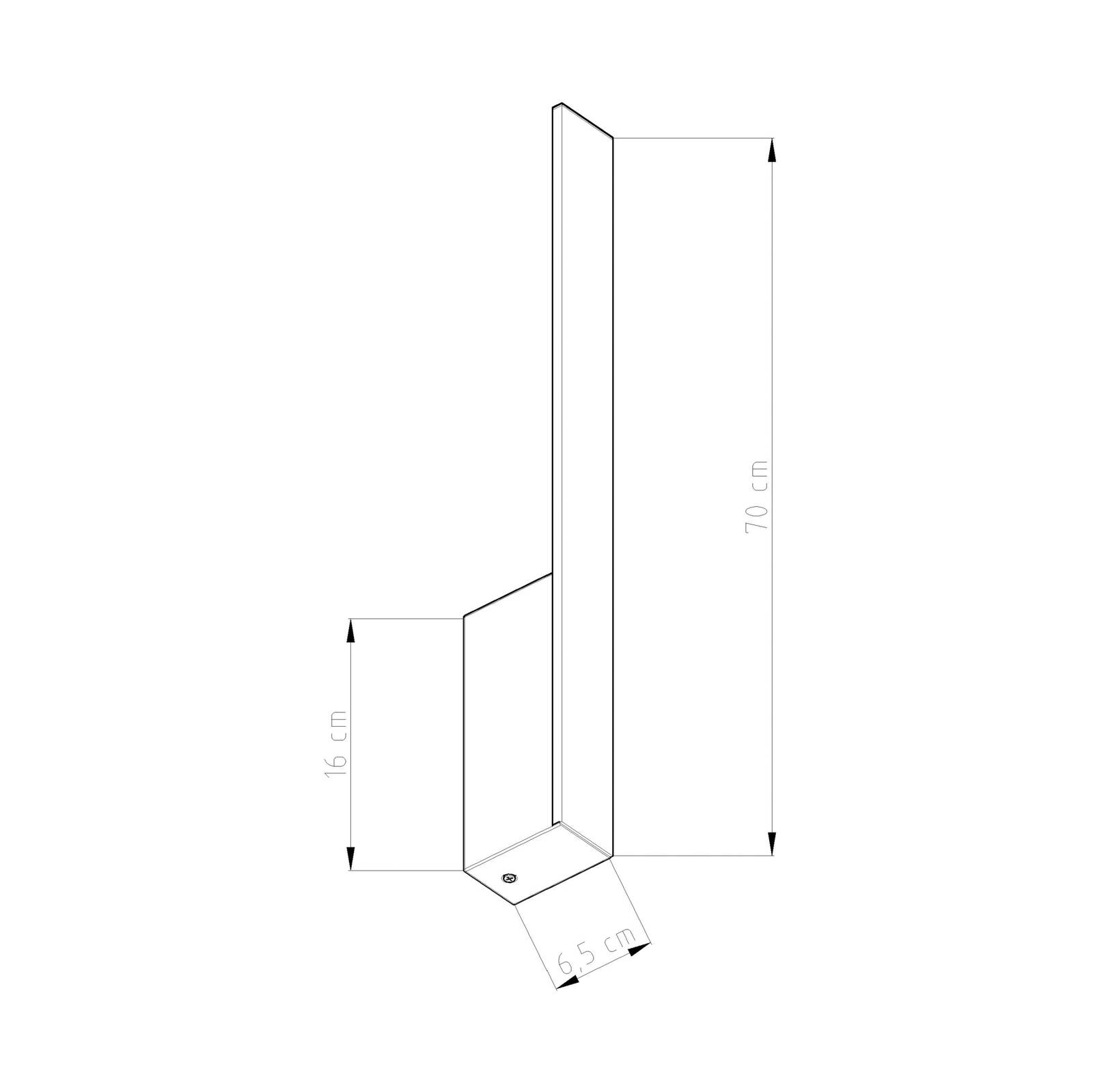 SOLLUX LIGHTING LED nástěnné světlo Lahti M, Ra90, 3 000 K, černá