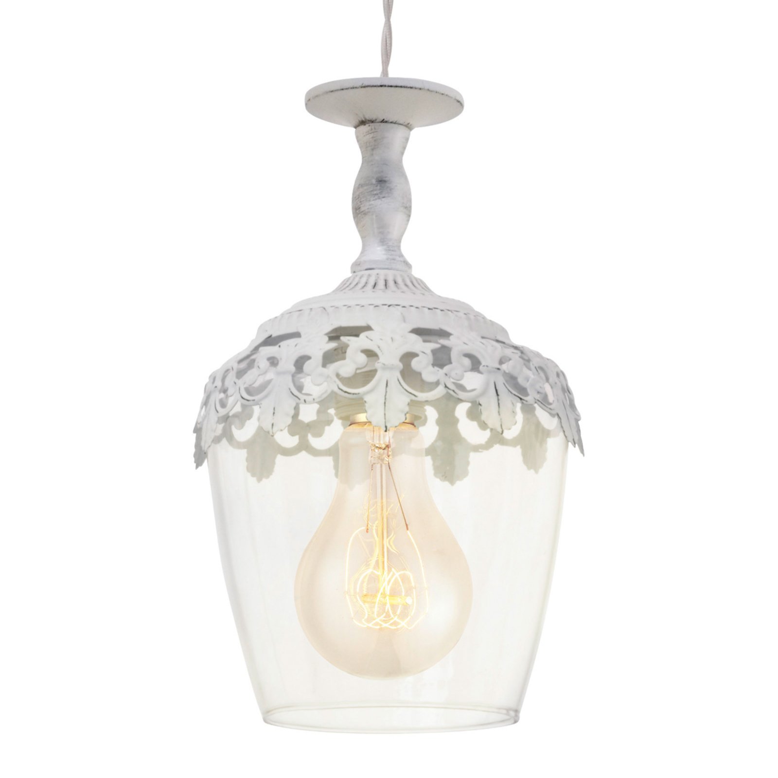 Florinia - fehér patinás függő lámpa
