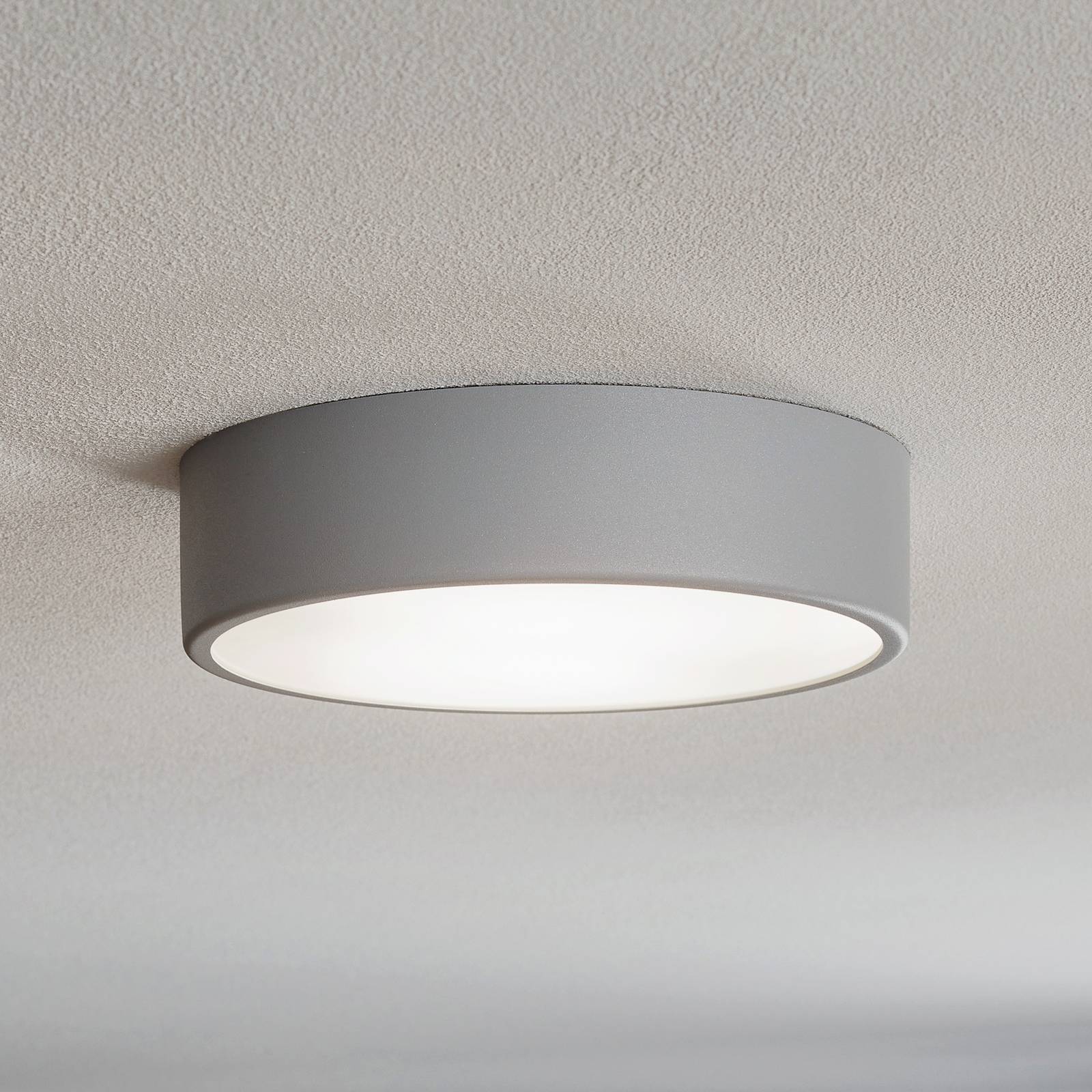 TEMAR LIGHTING Plafonnier Cleo 300 capteur Ø 30 cm gris