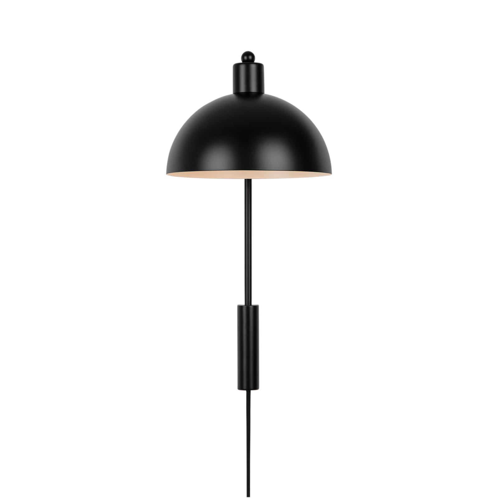 Ellen 20 wall light with a cable + plug, black