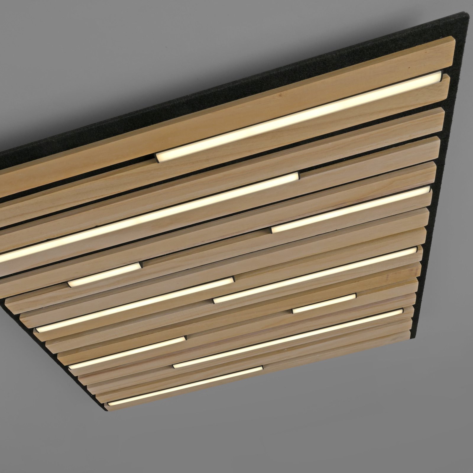 Paul Neuhaus Smart LED lubinis šviestuvas Q-Acoustic wood 62 x 62 cm