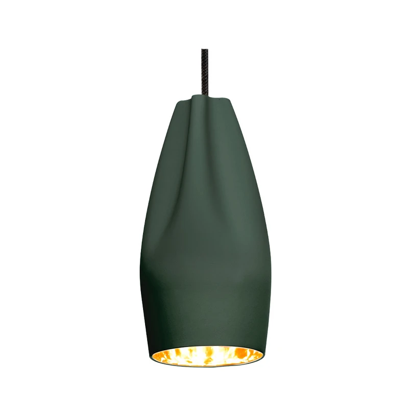 MARSET - Pleat Box 13 LED Suspension Sombre Vert/Or