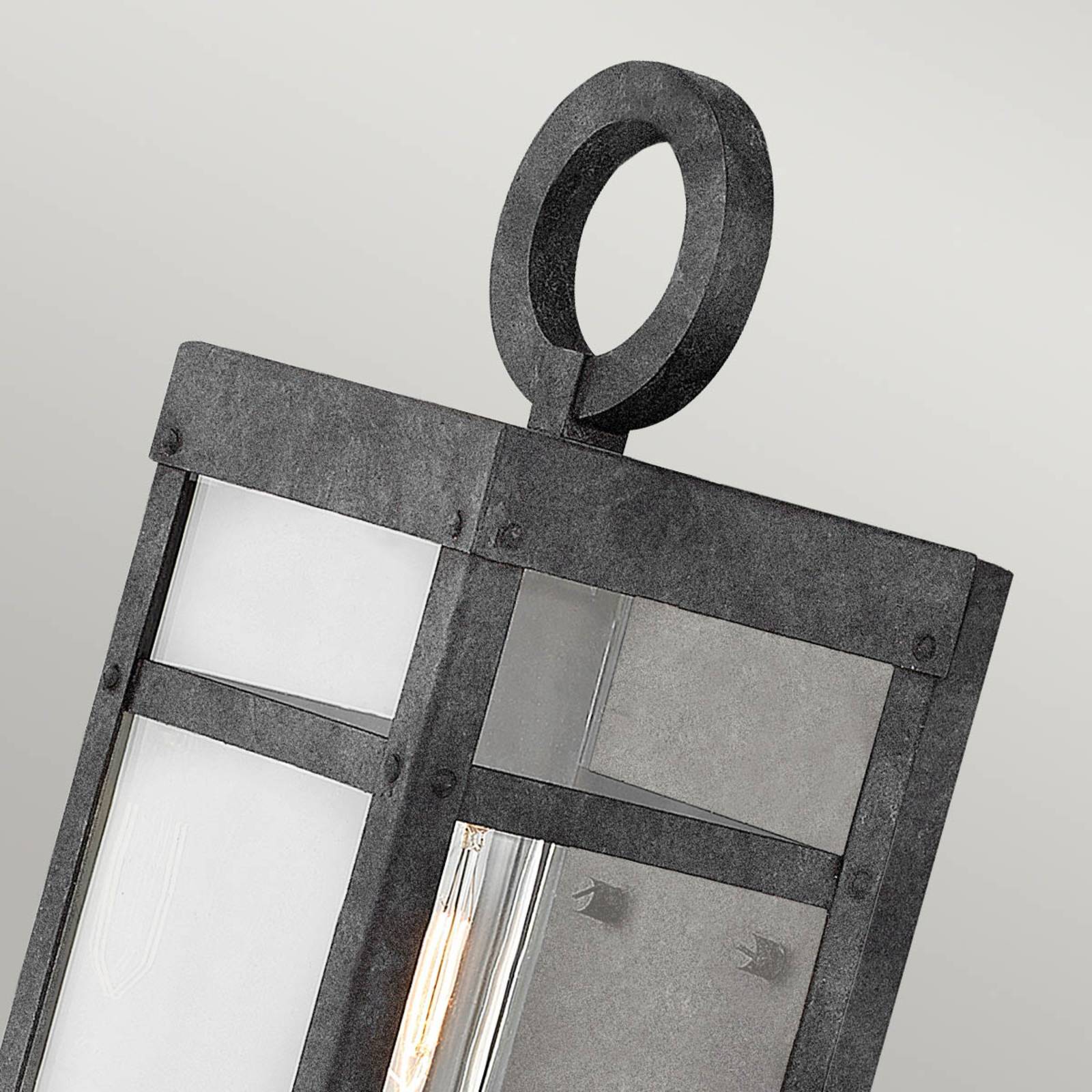 Porter kültéri fali lámpa, fekete, 33,6 cm magas