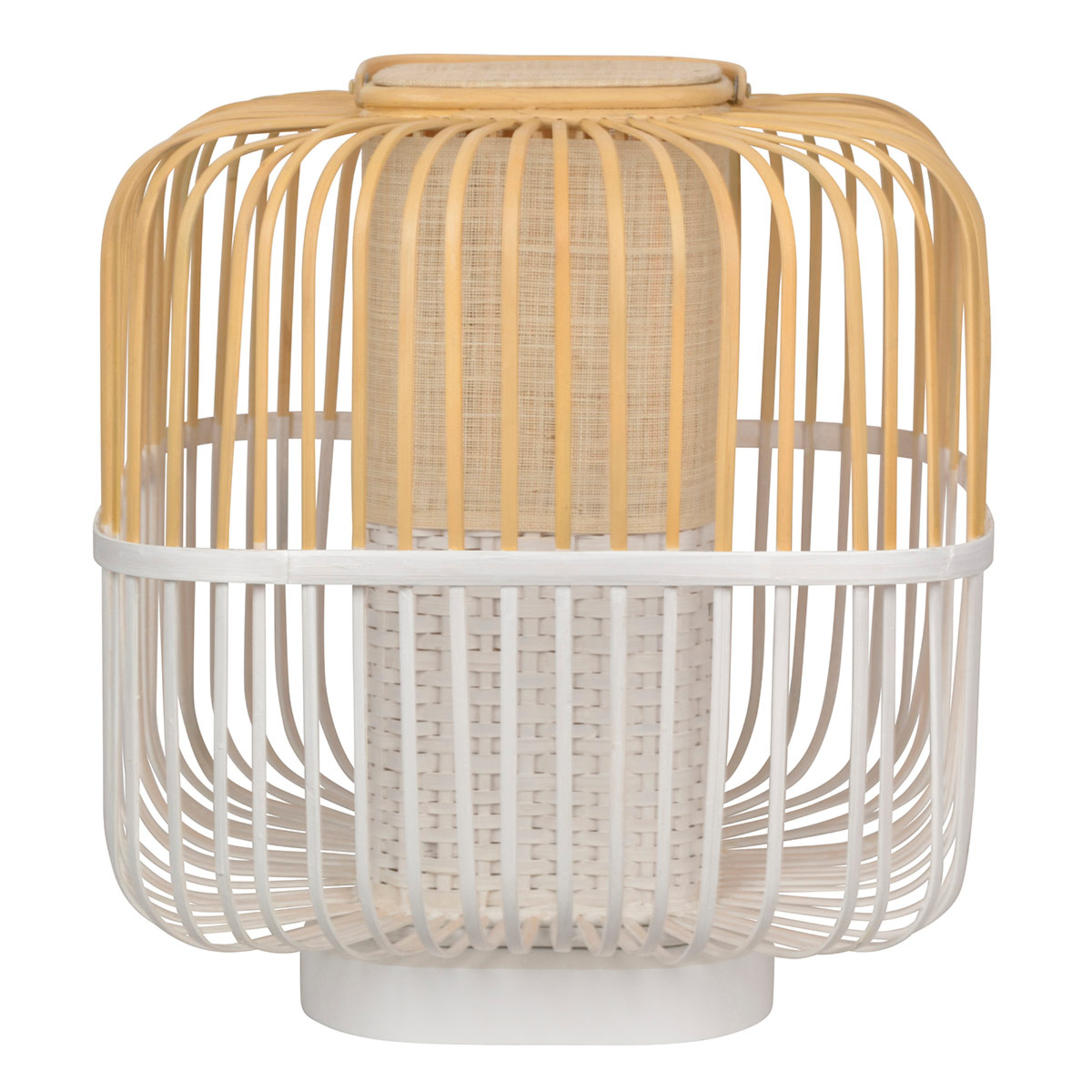 Bamboo Square Table Lamp M White - Forestier