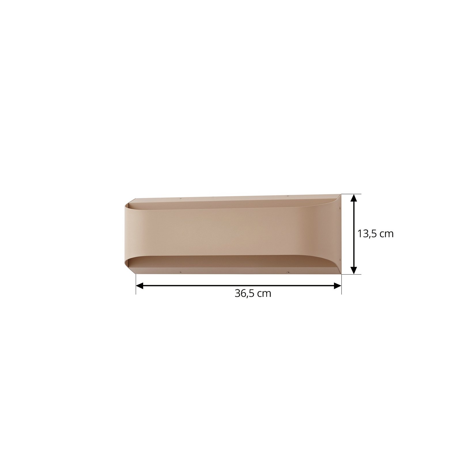 Lenore LED vonkajšie nástenné svietidlo šírka 36,5 cm béžová - Lindby
