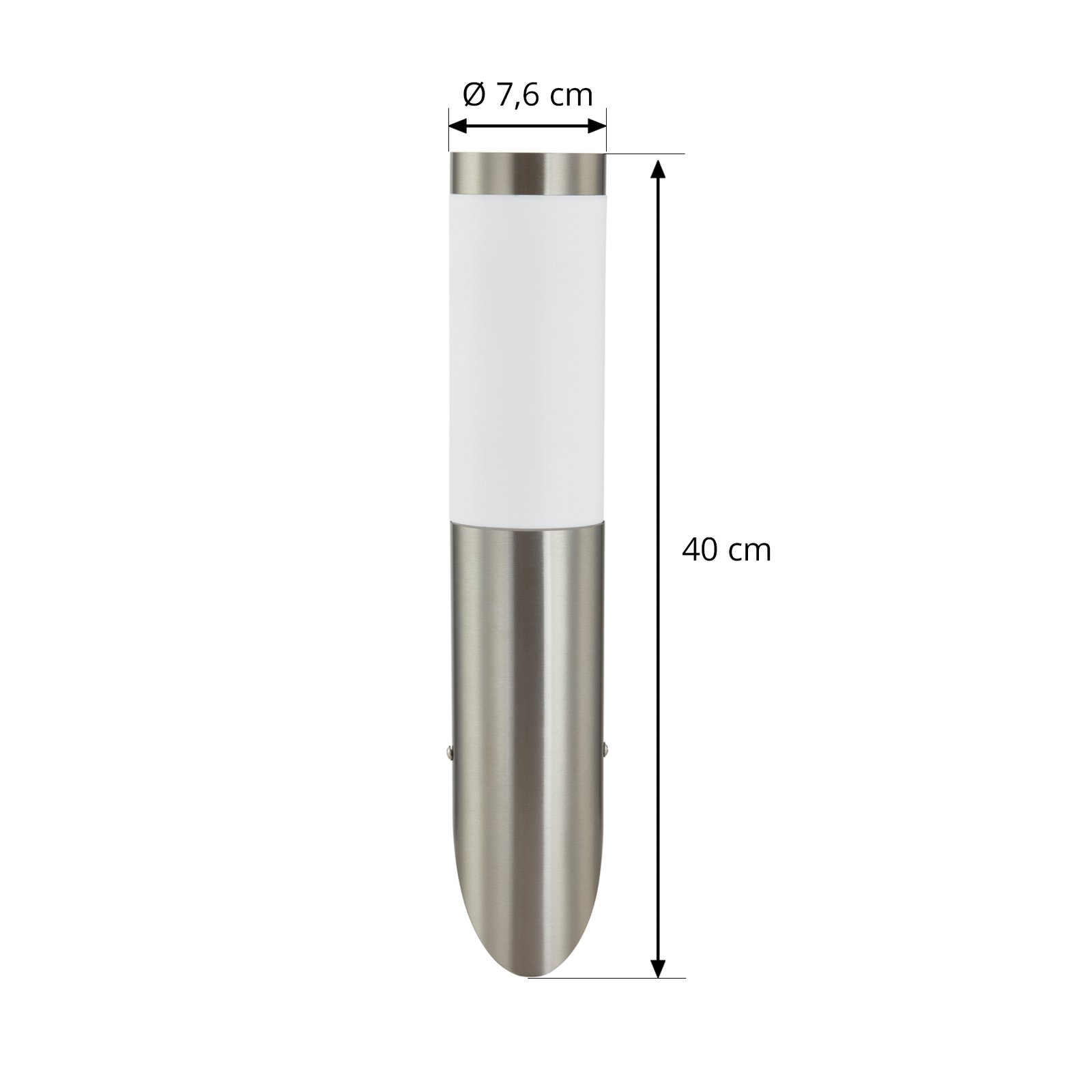 Lindby Statius wall torch stainless steel sensor