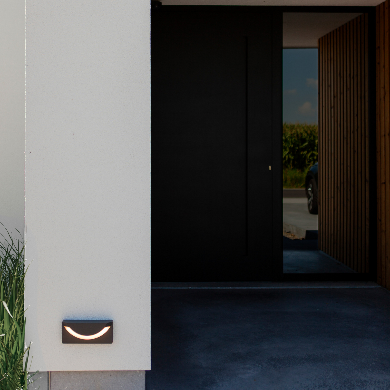 LED-Außenwandleuchte LUPS, dunkelgrau, Breite 23 cm, IP54 LED-Außenwandleuchte LUPS, dunkelgrau, Breite 23 cm, IP54