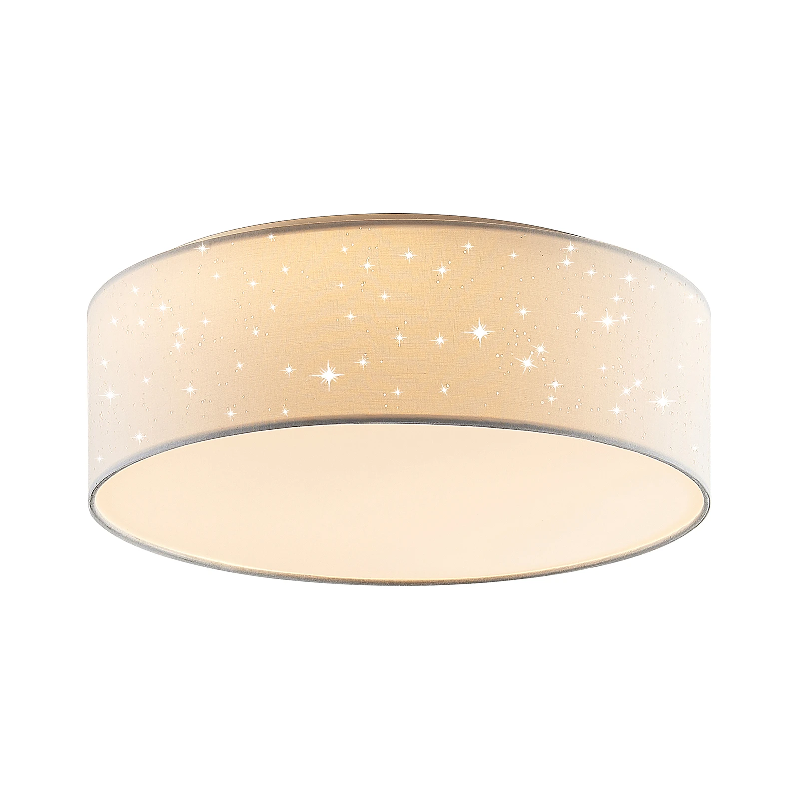 Lindby LED stropné svietidlo Ellamina, 40 cm, biela, textil