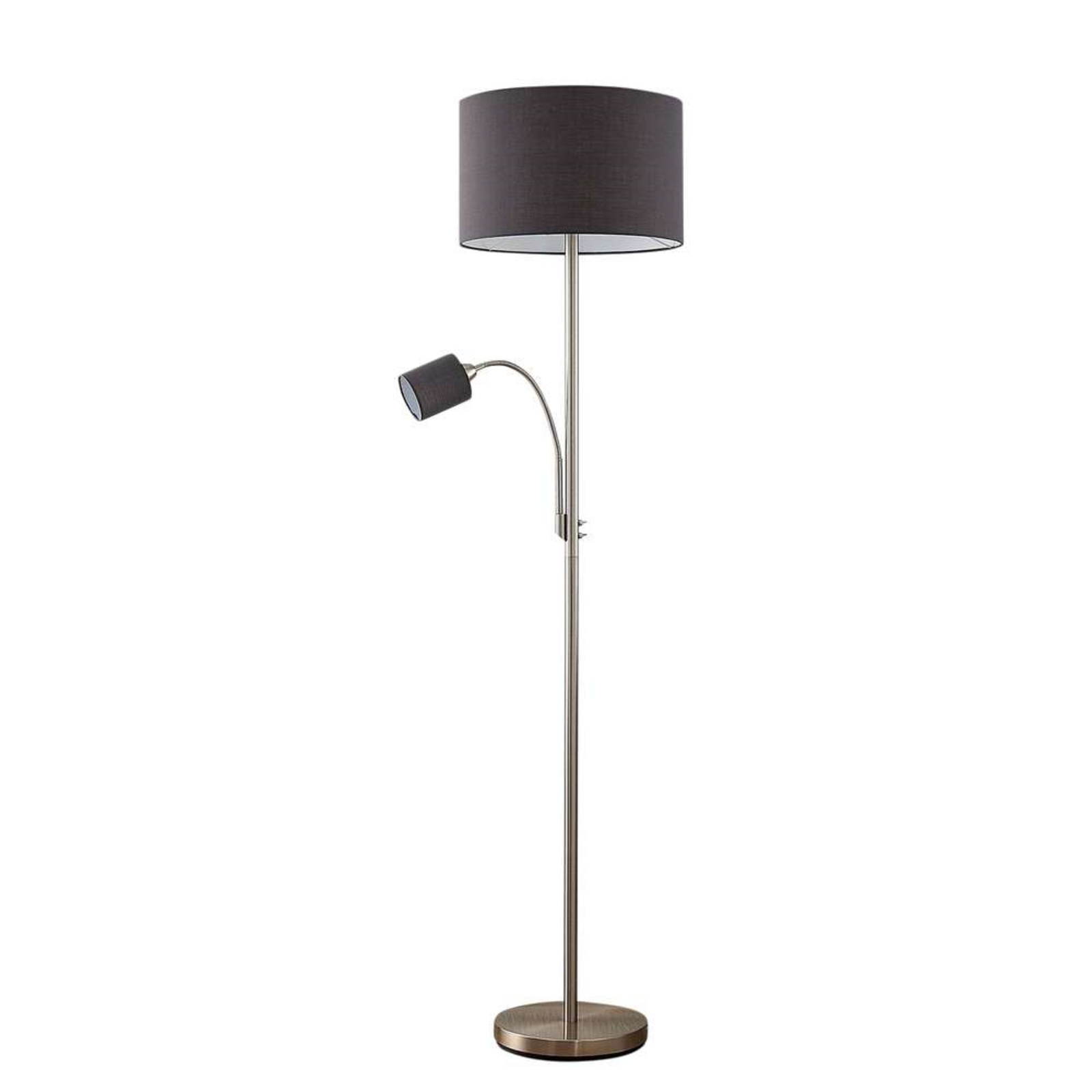 Jaileen Floor Lamp Grey/Nickel - Lindby