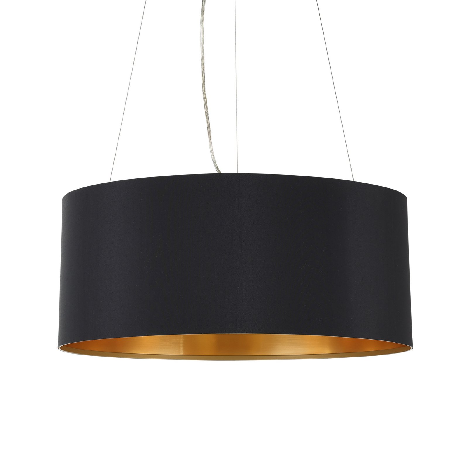 Lecio - black-gold fabric hanging light