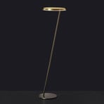 Oluce Amanita 619 LED floor lamp, bronze/gold