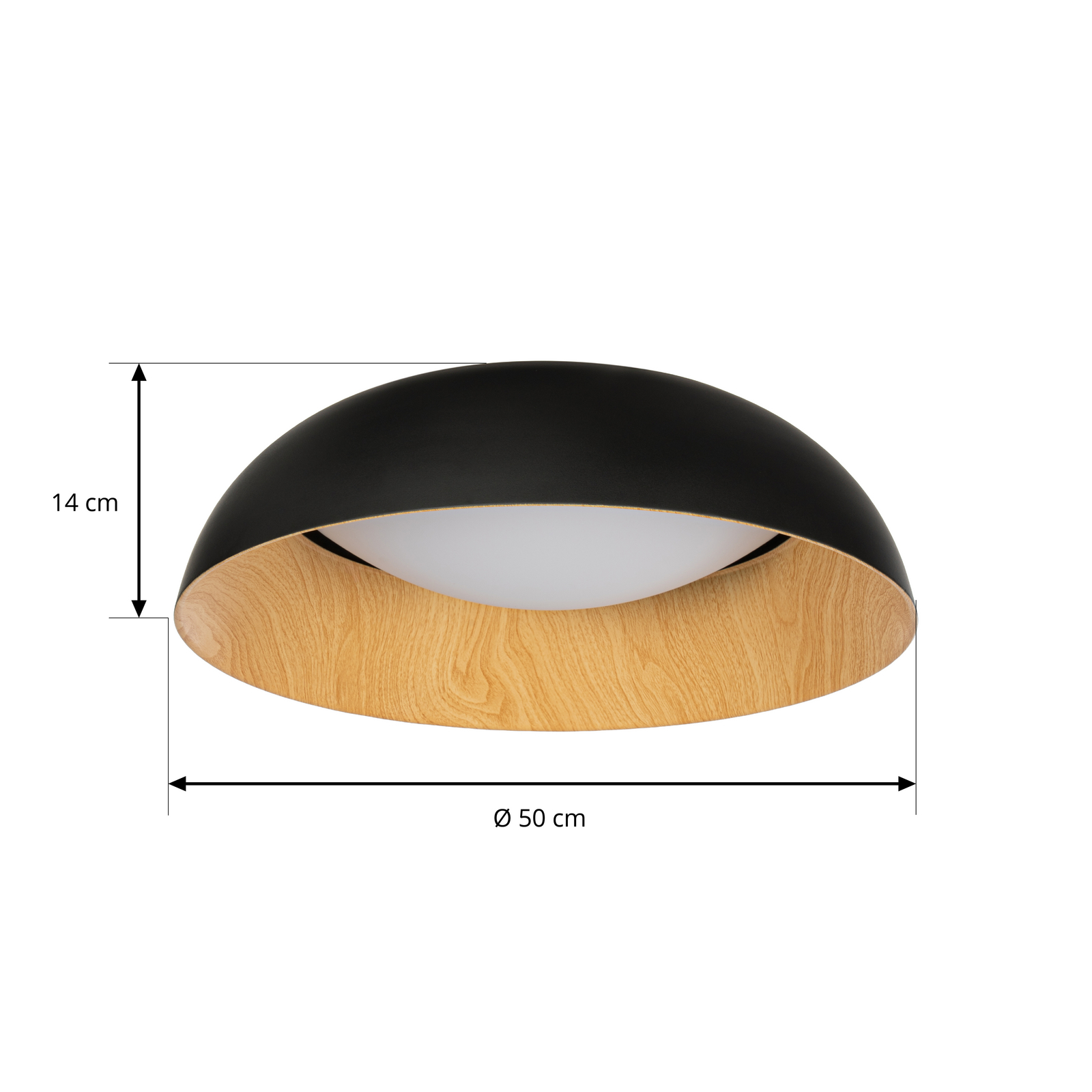 Lindby LED-Deckenleuchte Gracyn, schwarz, Ø 50 cm, step dim Lindby LED-Deckenleuchte Gracyn, schwarz, Ø 50 cm, step dim