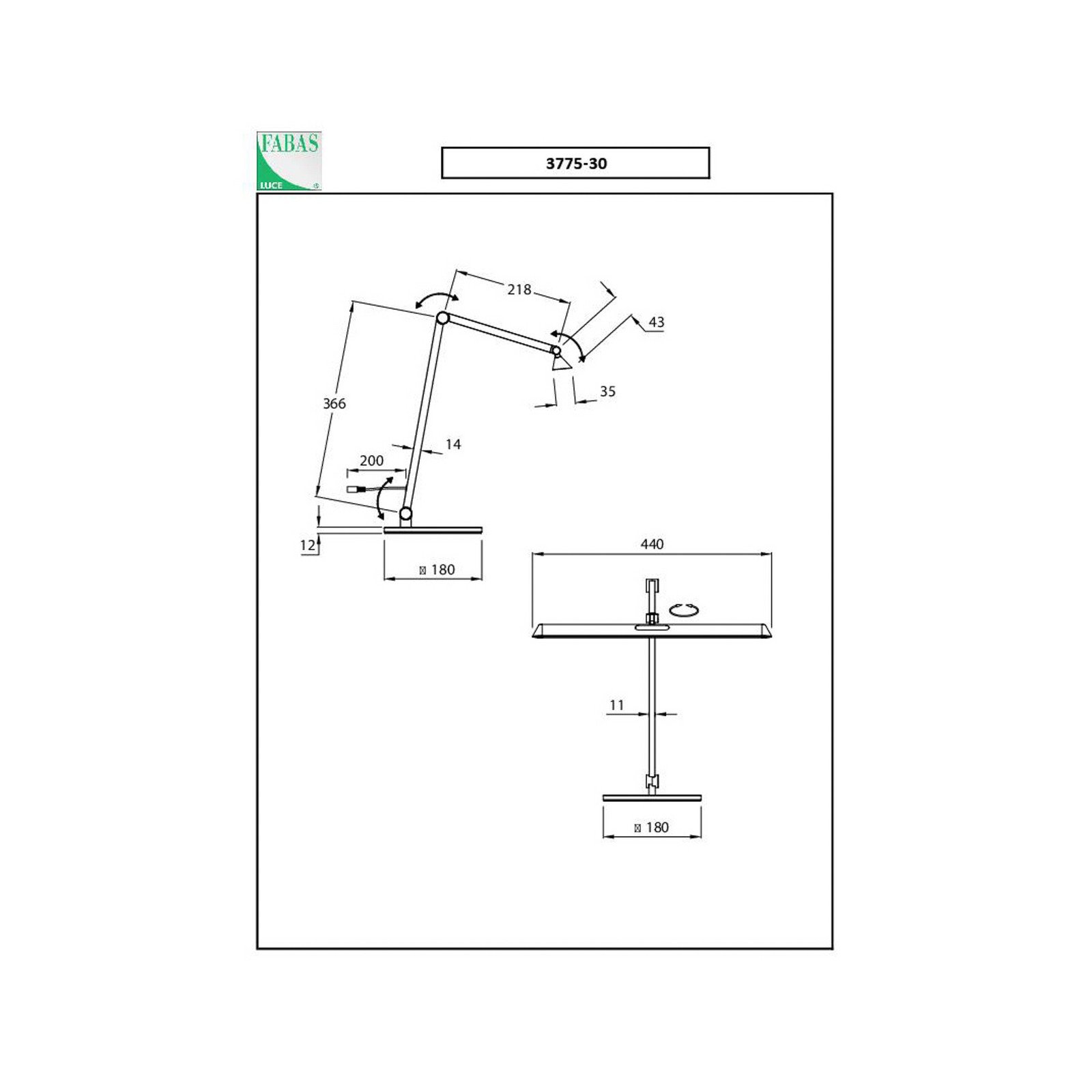 Fabas Luce Lampă de birou LED Beba antracit CCT reglabilă - Studiu / Birou - modern - Aluminiu