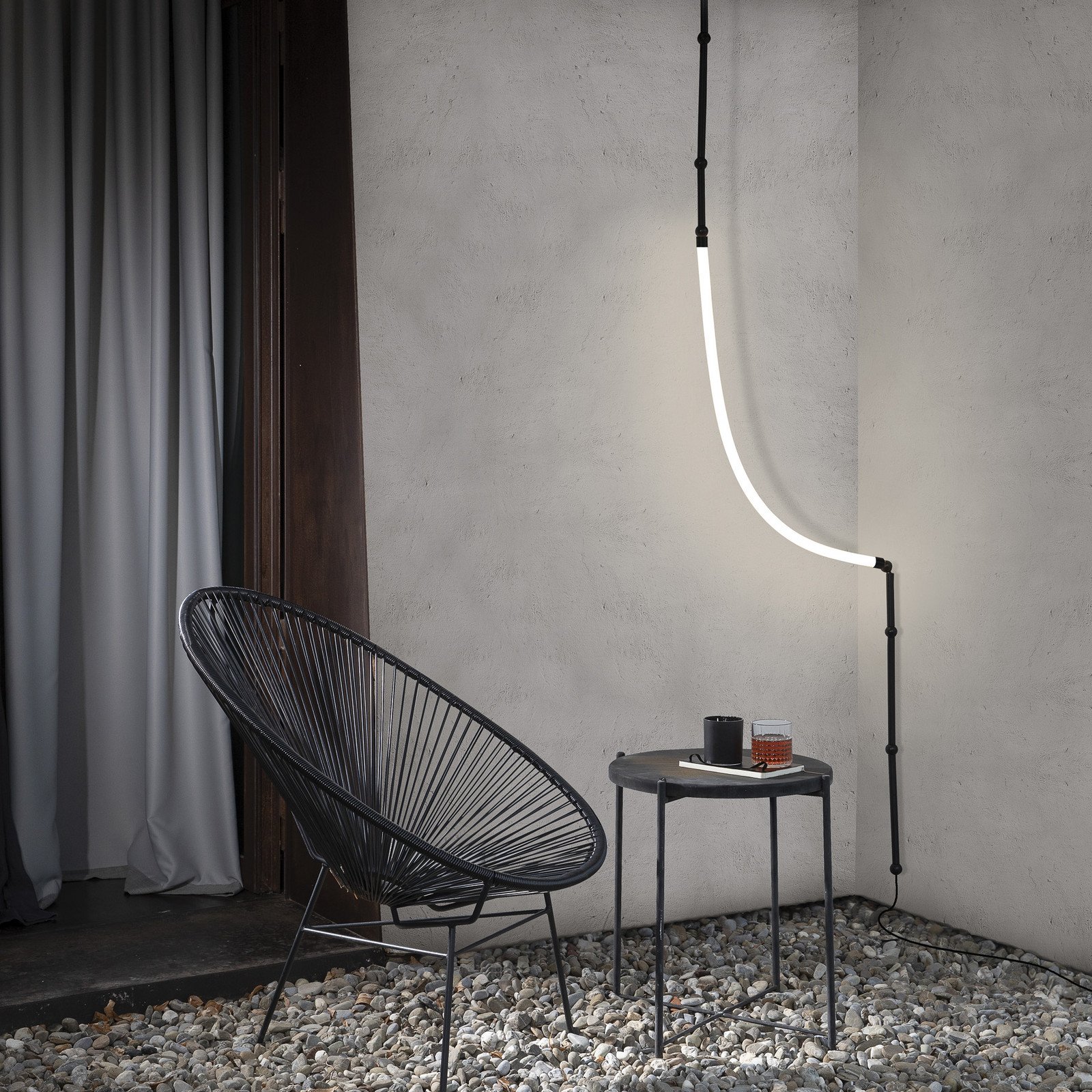 Karman Leda Floor lampă suspendată LED 1 bec negru