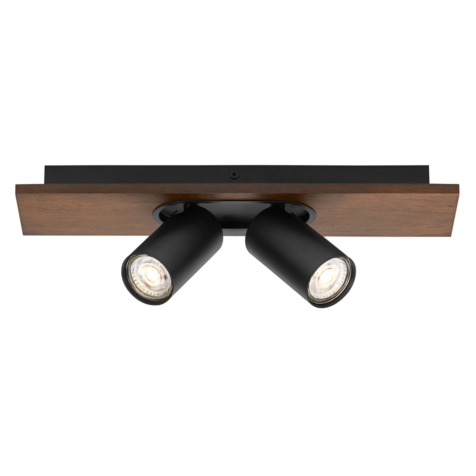 LEDVANCE LED σποτ οροφής Mercury GU10, 2-φωτισμού, ξύλο/μαύρο