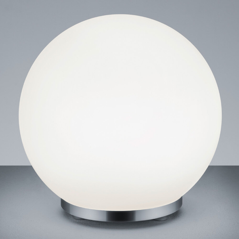 George – okrągła, szklana lampa stołowa z pilotem