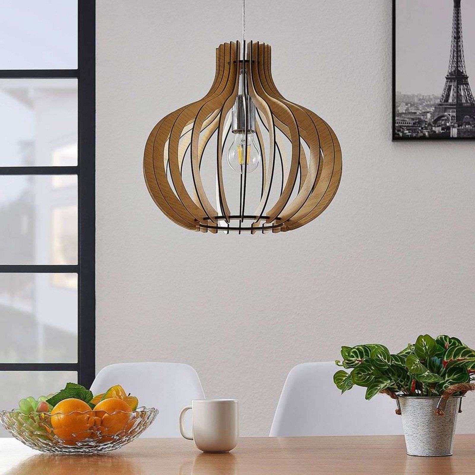 Sina Lampada a Sospensione Light Wood - Lindby