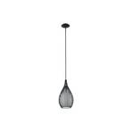 Beacon hanglamp Solis, zwart, metaal, glas, Ø 19 cm
