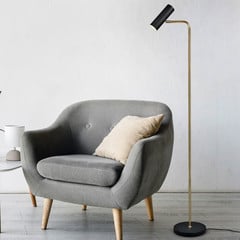 Lampada da terra Marley, altezza 151 cm, metallo, faretto regolabile