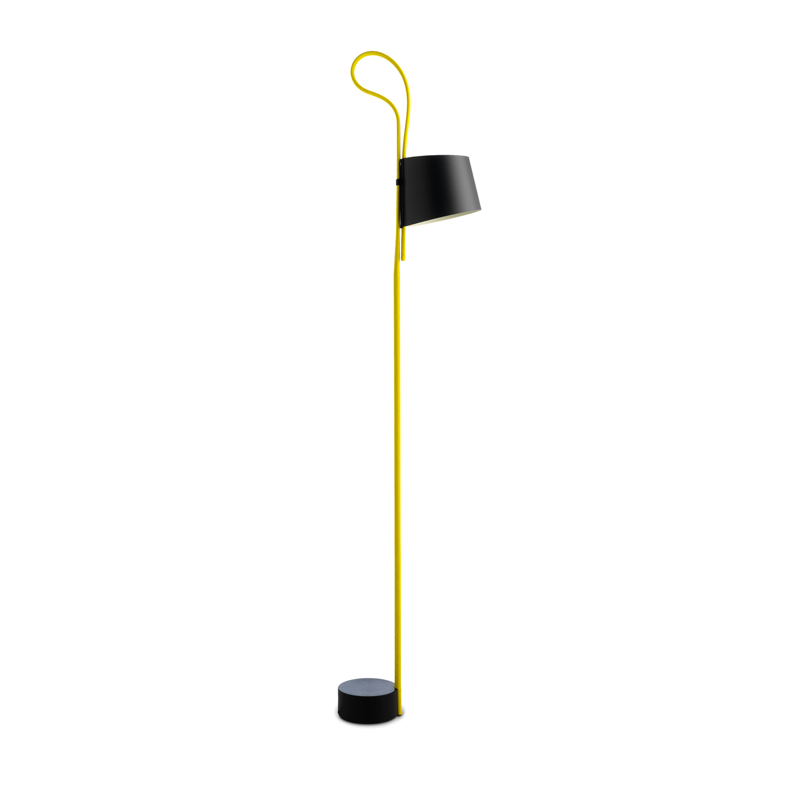 HAY Rope Trick lámpara de pie LED negro/amarillo