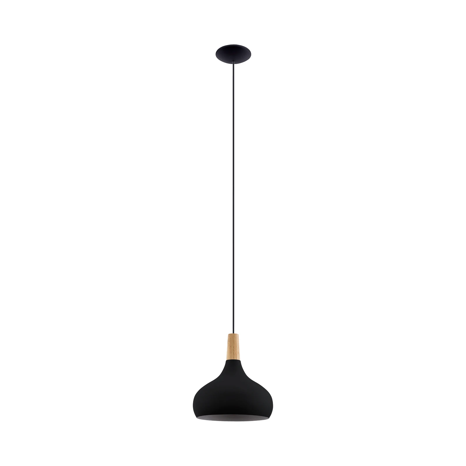 Sabinar függőlámpa, 1-lámpás, fekete, Ø 28 cm