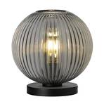 Loft table lamp with smoked glass, 1-bulb, round