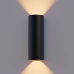 Calex LED външна стенна лампа Кръгла, нагоре/надолу, височина 23 cm, черна