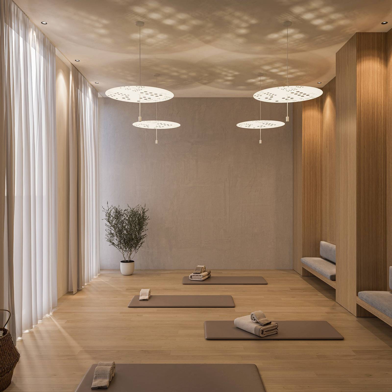 Levně Wever & Ducré Lighting WEVER & DUCRÉ LED závěsné světlo Shedda Ø 70 cm, barva světla 2700 K