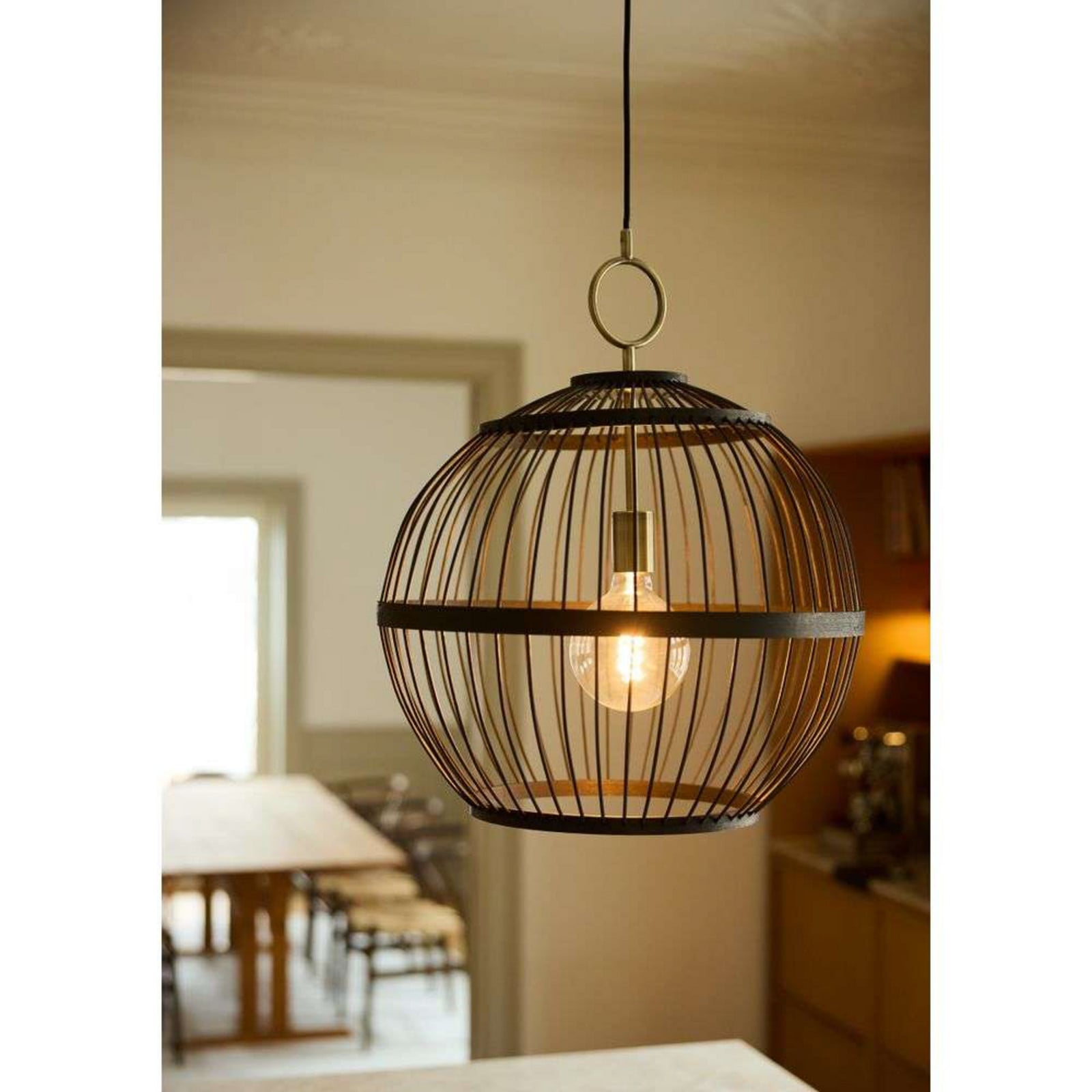 Stockholm Nordic hængelampe, Ø 40 cm, sort Halo Design - Spisestue - Træ