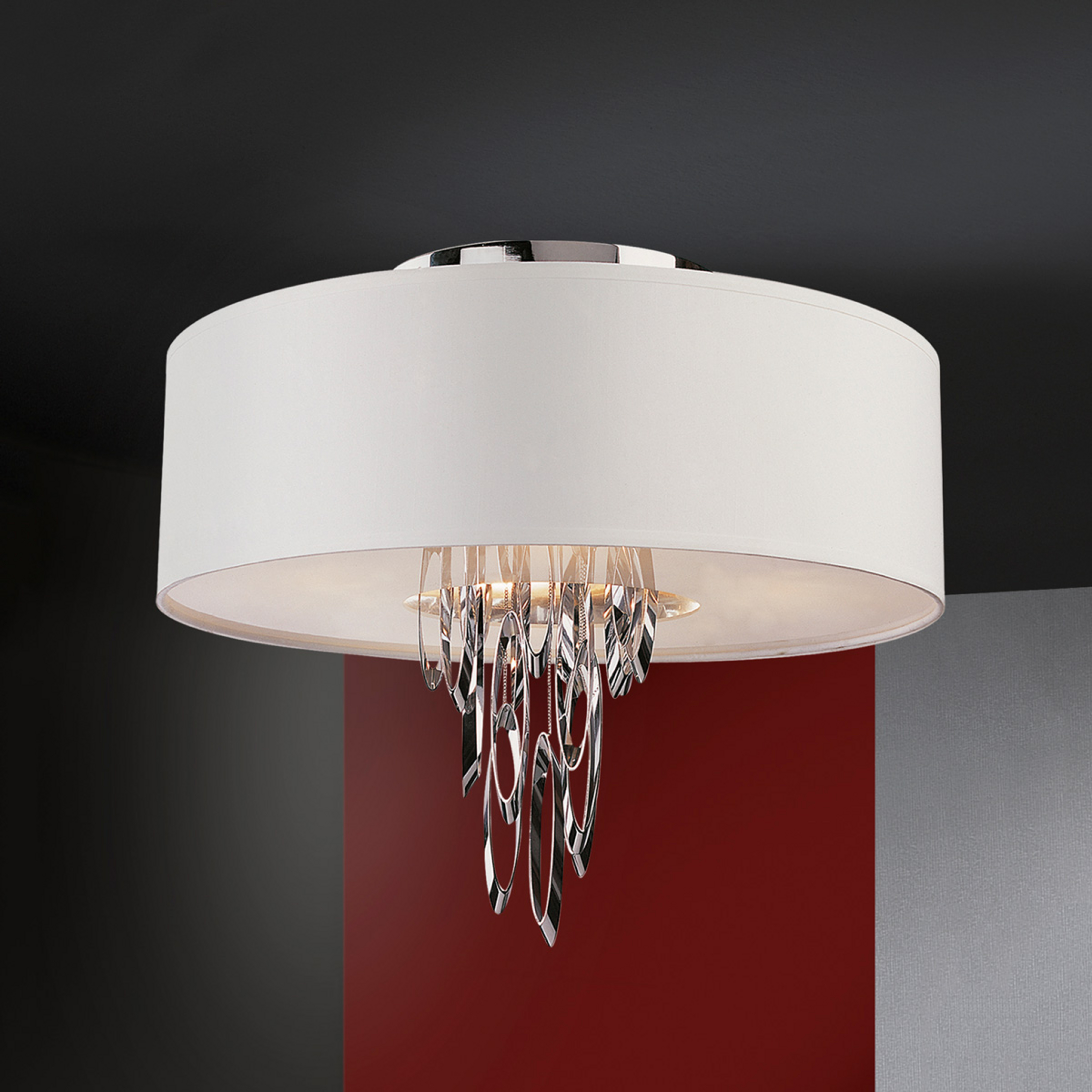 Domo - elegante lampada da soffitto in tessuto