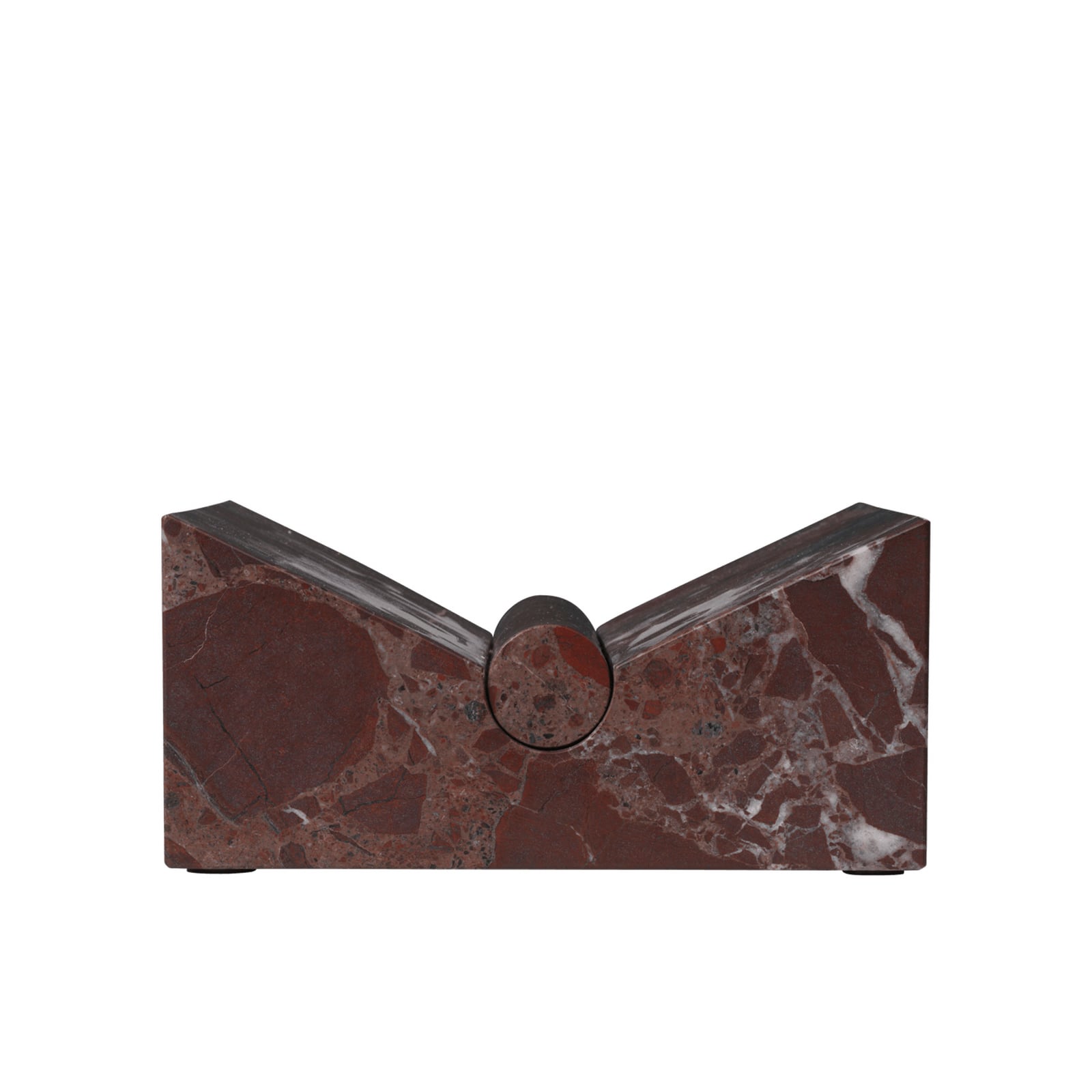 Stojan na knihy Tvara, červený mramor, 22 x 22 cm – ferm LIVING