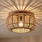 Lindby Canyana taklampe, natur, rotting, Ø 40 cm