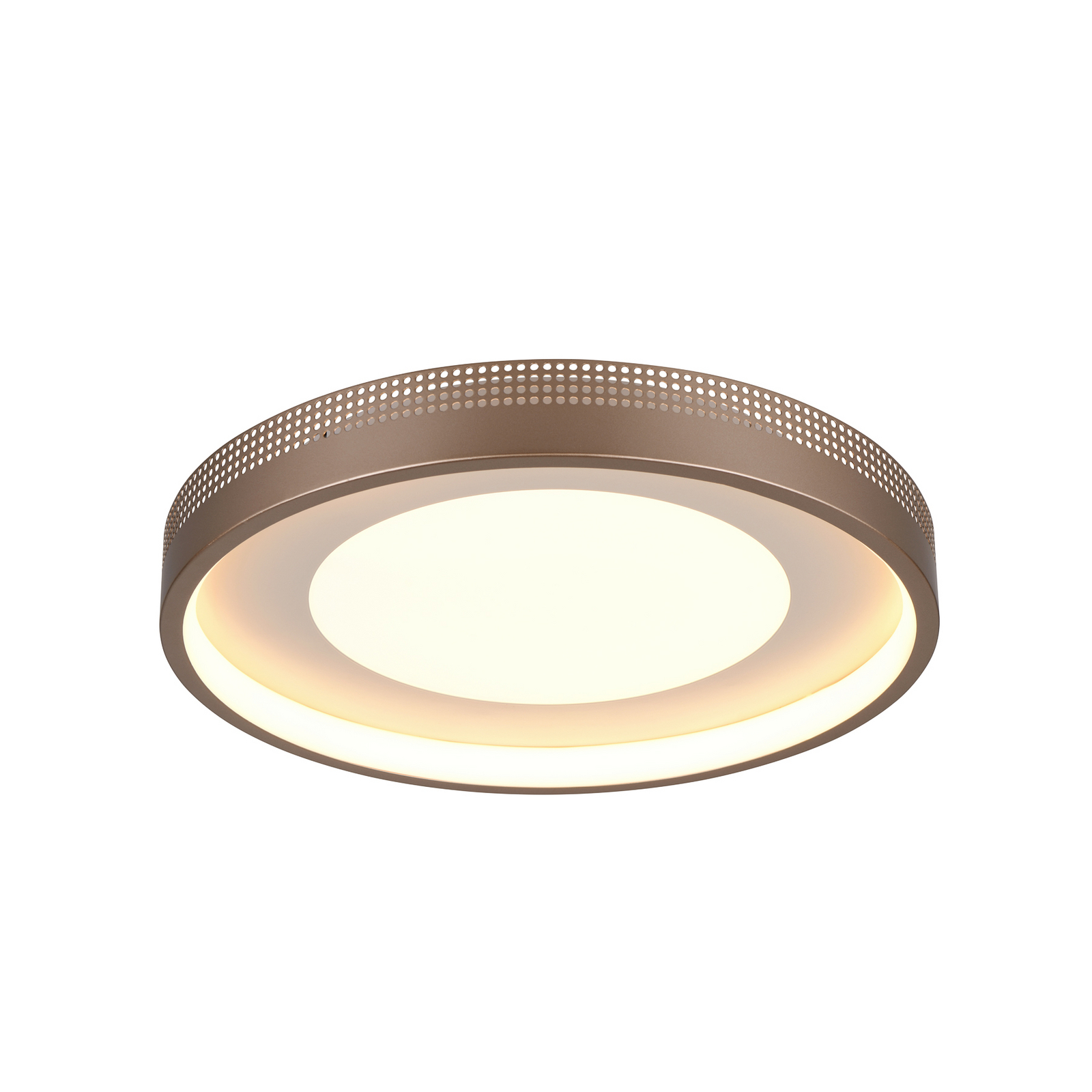 LED-taklampa Solea, brun, Ø 40 cm, plast LED-taklampa Solea, brun, Ø 40 cm, plast