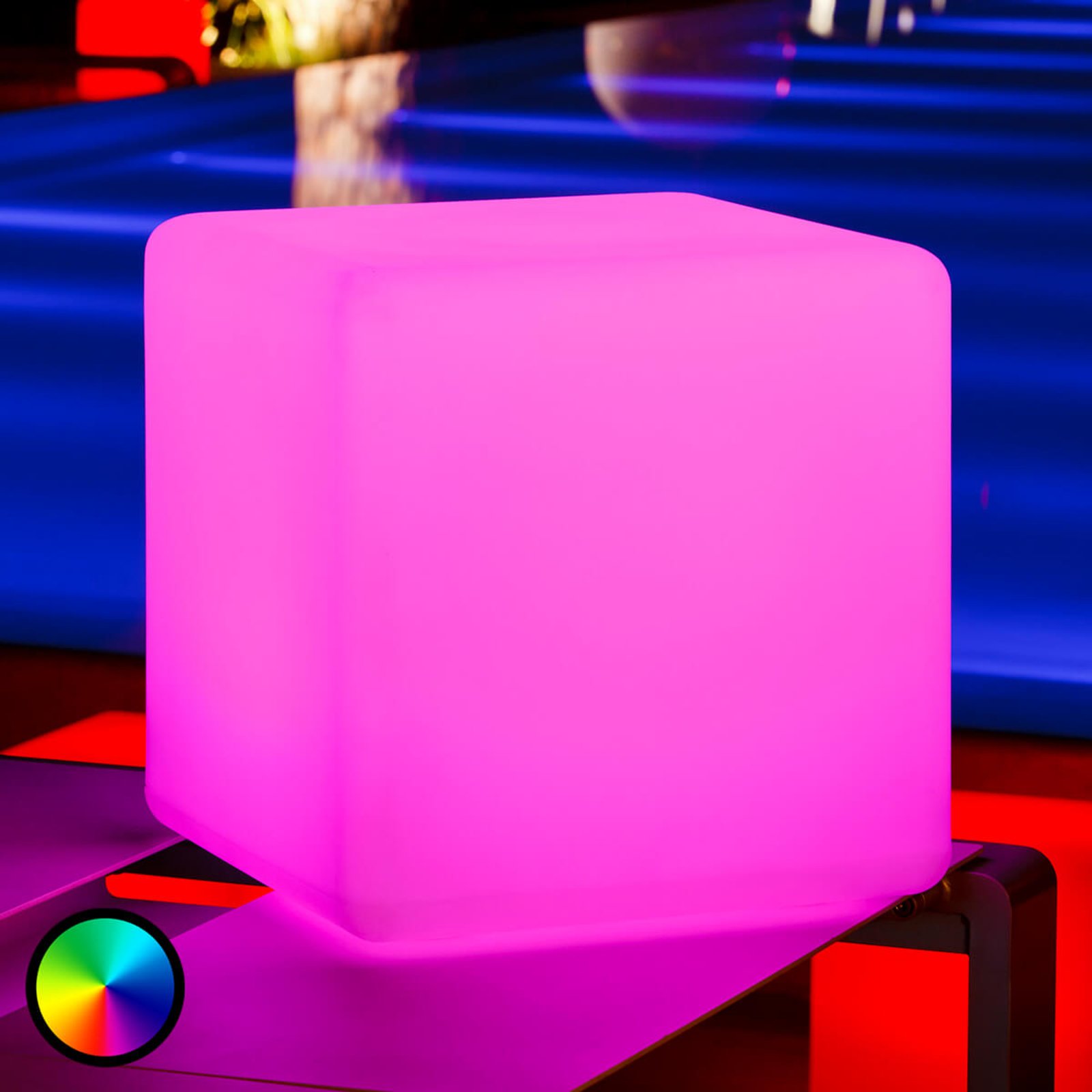 Cube - en lysende kube for utvendig bruk