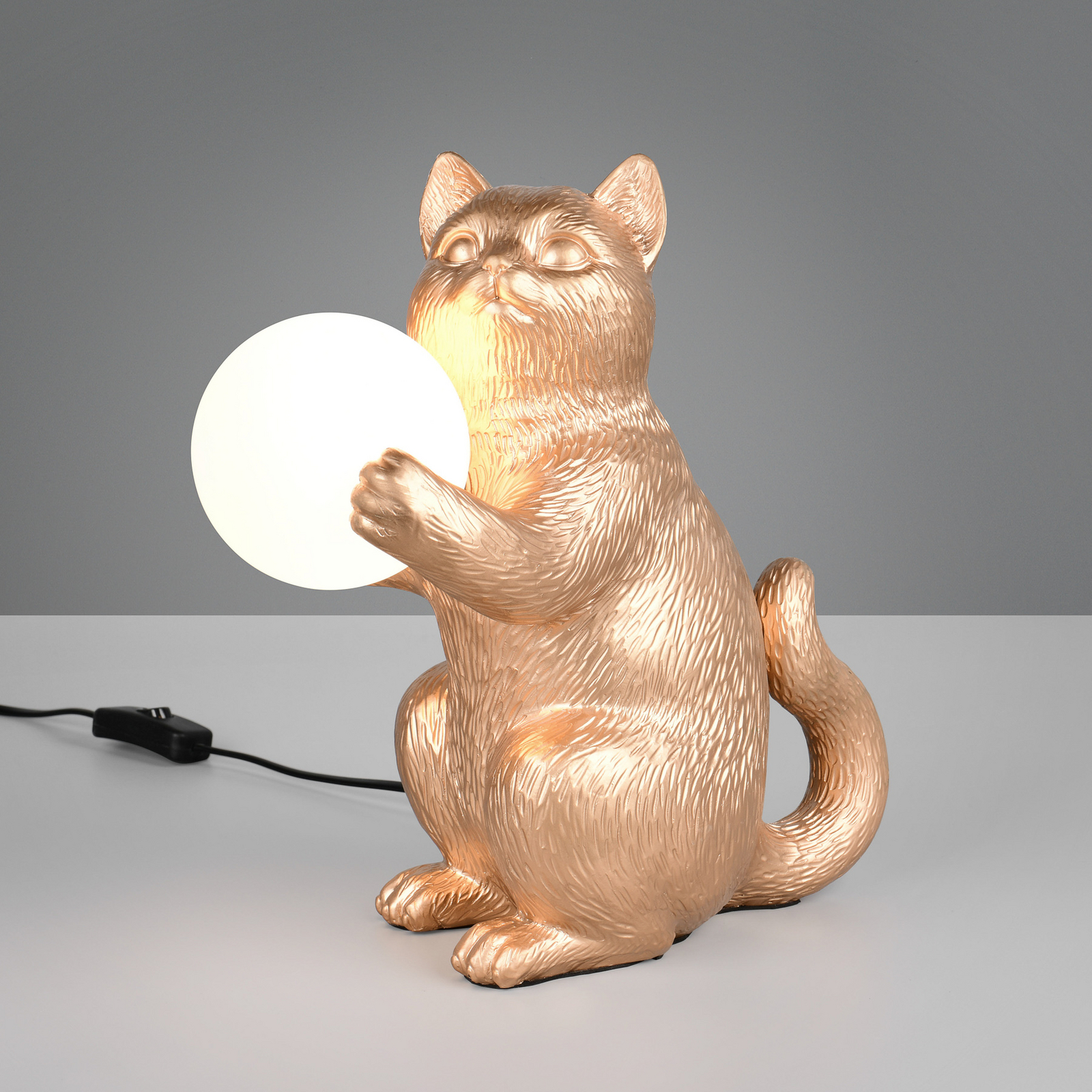 Lampă de masă Gatio, culoare auriu, înălțime 30 cm, rășină sintetică, G9