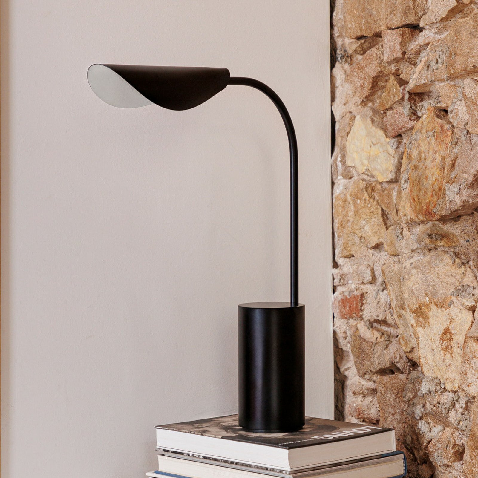 FARO BARCELONA Liggera lampă de masă negru oțel înălțime 279 cm - Camera de zi / sufragerie - modern - negru mat - Altele
