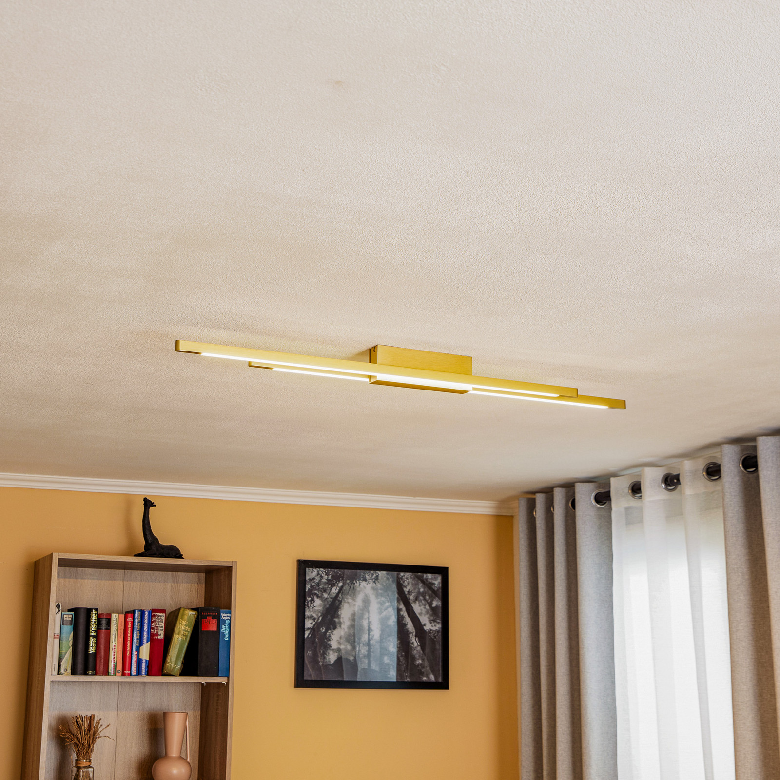 Quitani Talon plafonieră LED 2 becuri alamă anodizată - Bucătărie - modern - alamă mată anodizată - Aluminiu