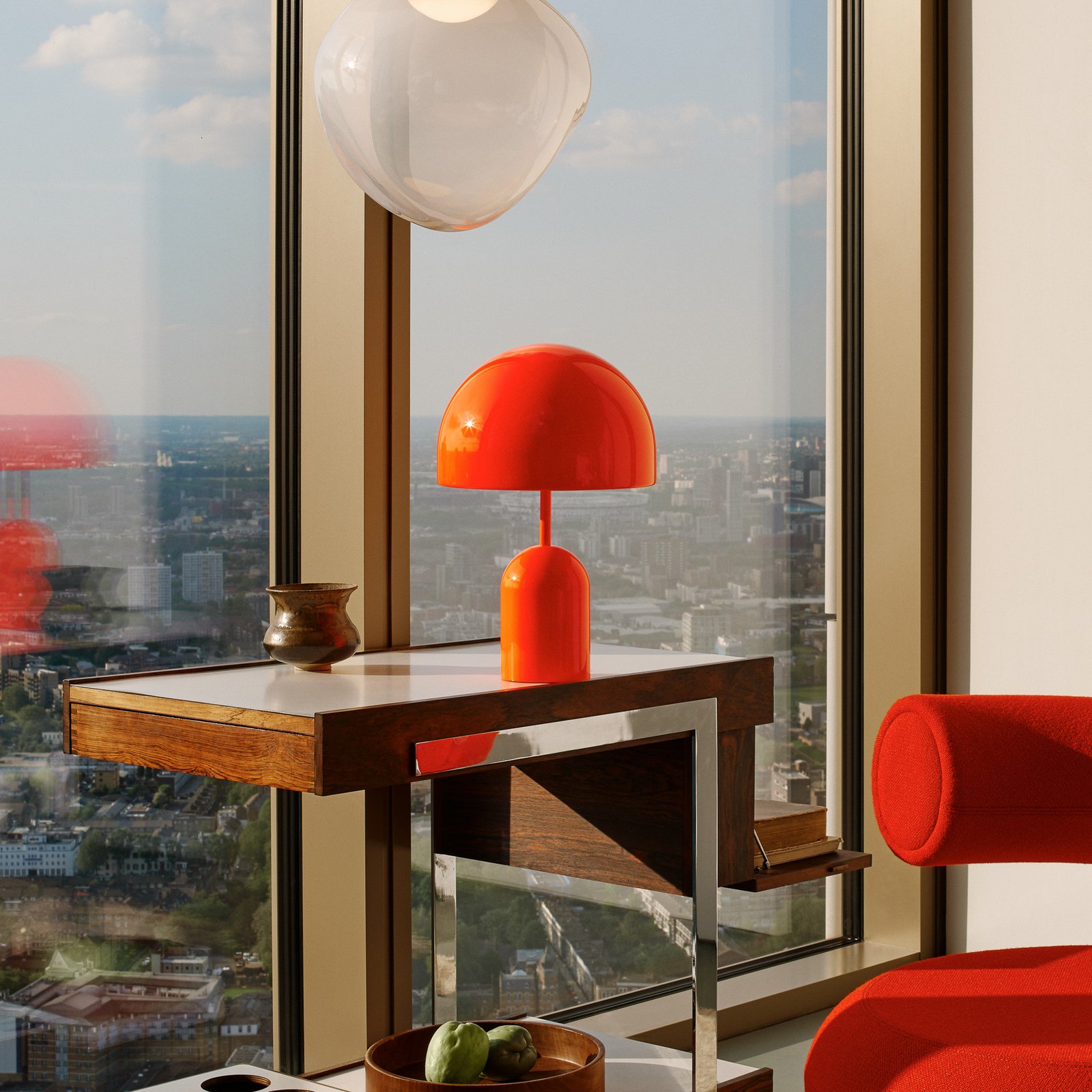 Bell Portable table lamp H28 IP44 Fluoro - Tom Dixon Bell Portable table lamp H28 IP44 Fluoro - Tom Dixon