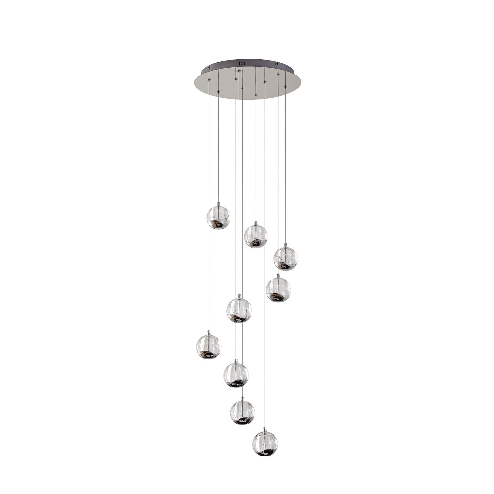 Hayley 9 Pendant Clear/Chrome - Lucande