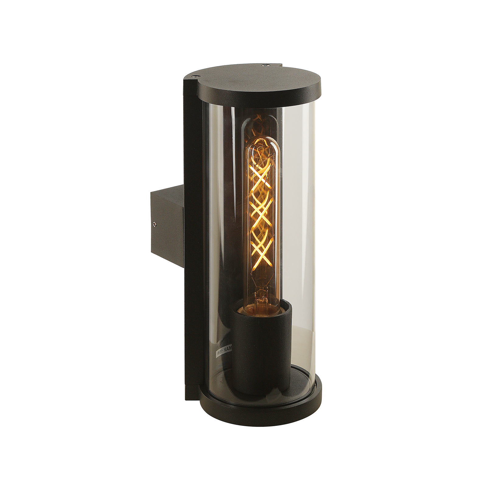 Lucande udendørs væglampe Zanta, højde 28,2 cm, sort