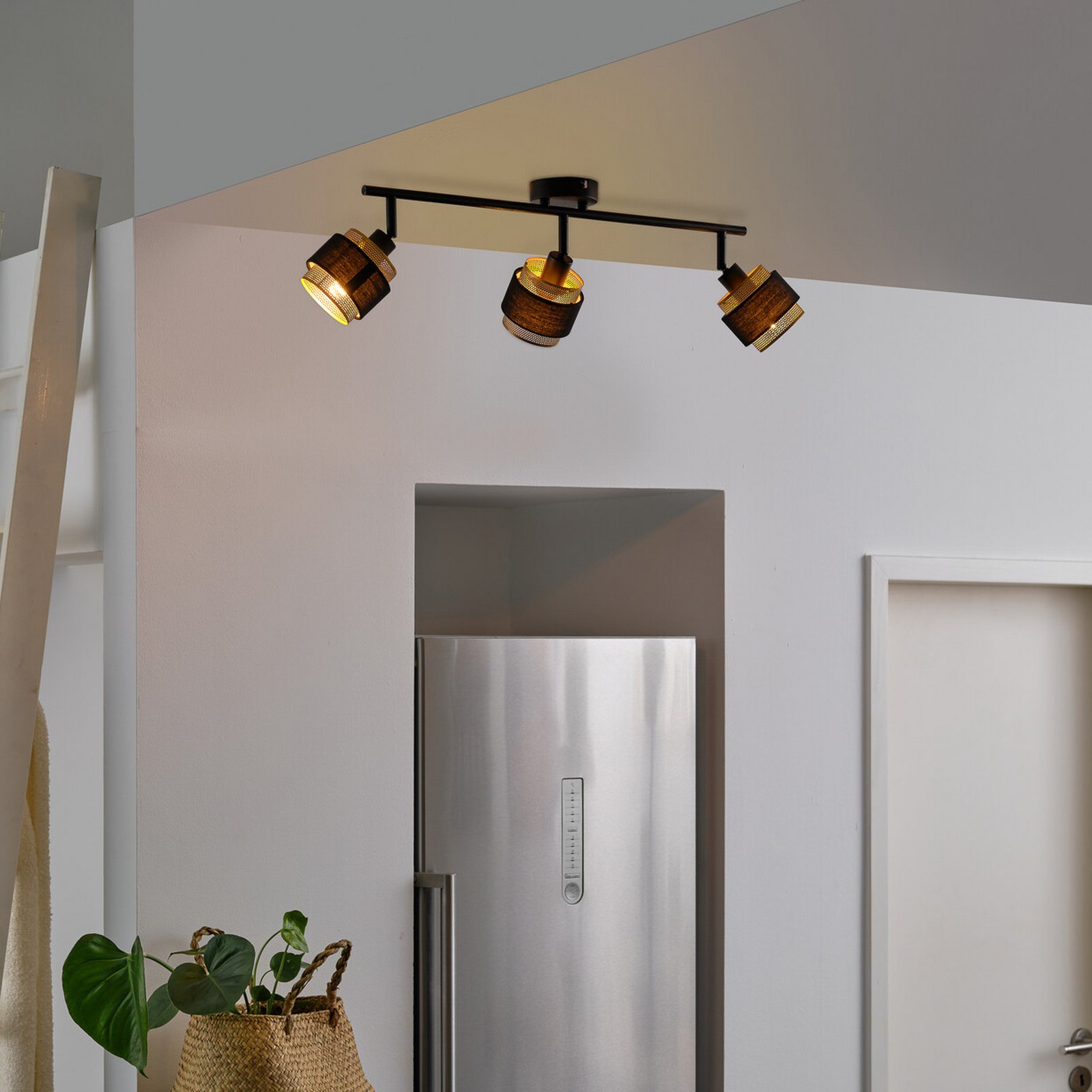 OSRAM plafondlamp Decor Spot Hornet, 3-lamps, zwart/goud