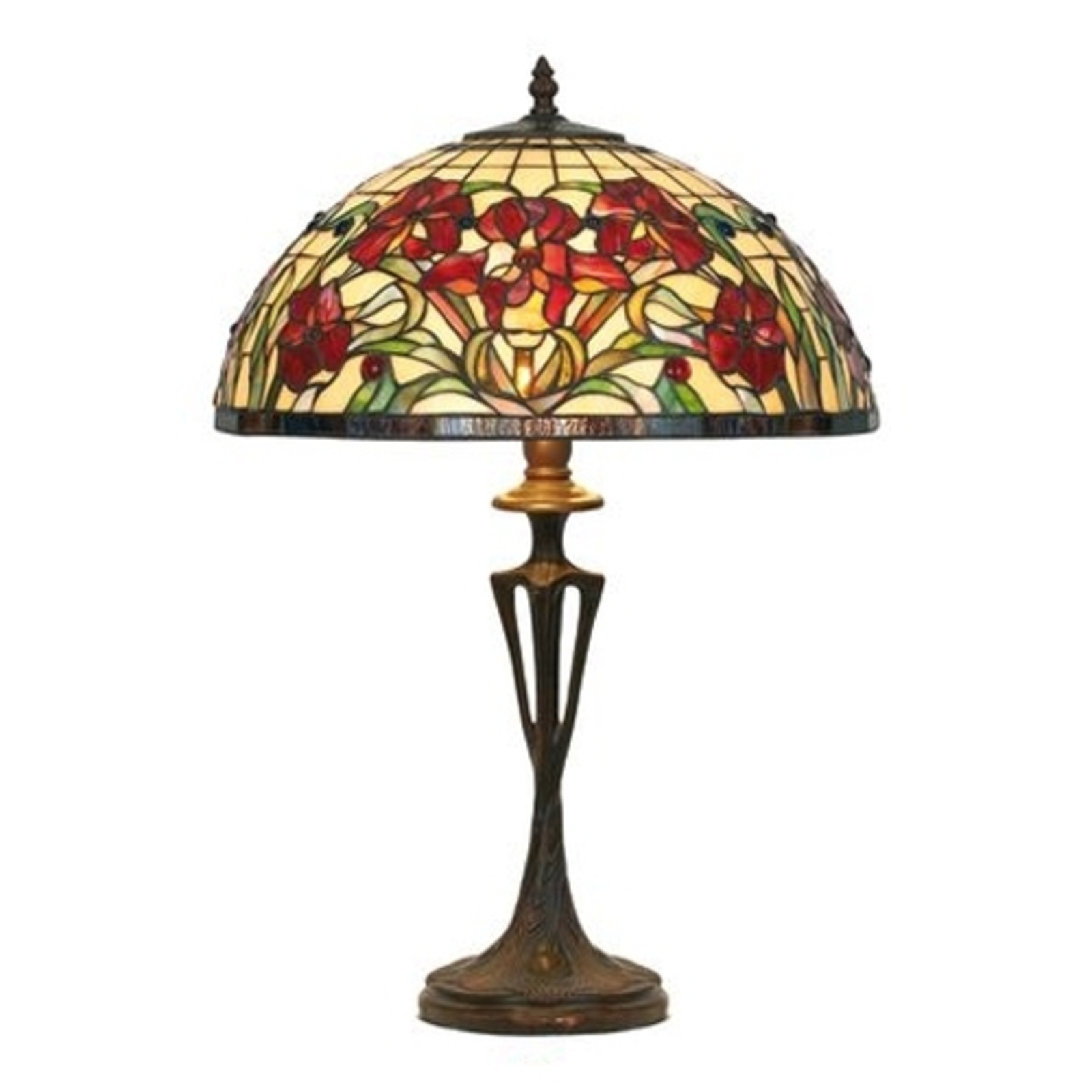 Lámpara de mesa Eline en estilo Tiffany